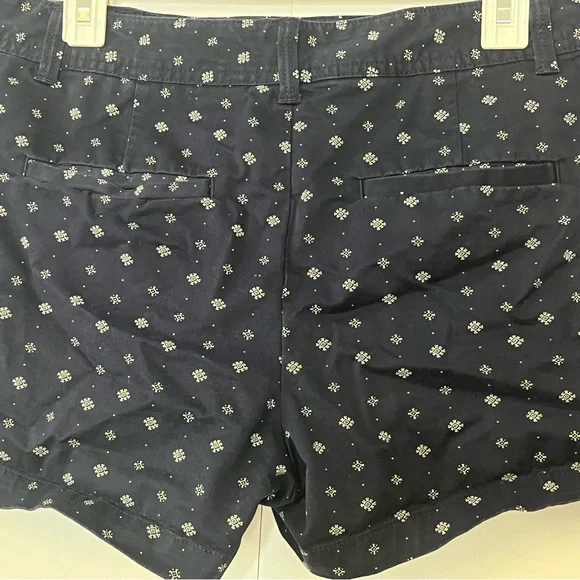 Women’s GAP City Short Navy Blue White Print Shorts. Size 10 - Picture 7 of 13